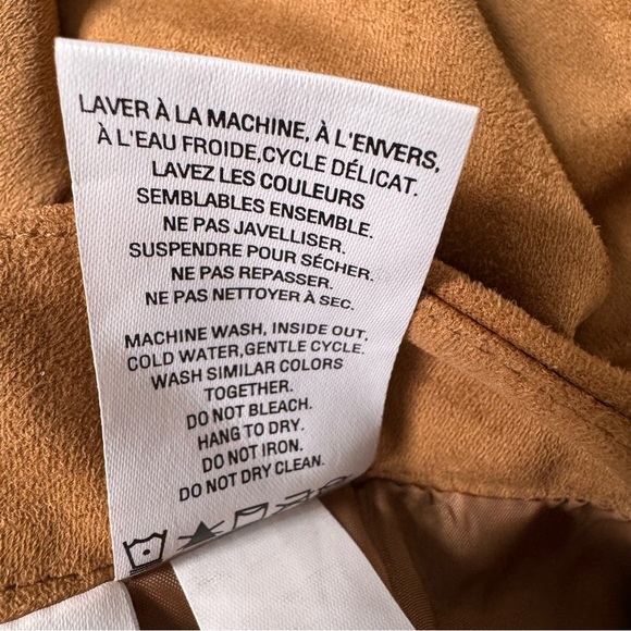 Reitman's Tan Faux Suede Button Down Mini Skirt Size 2x - Picture 14 of 14